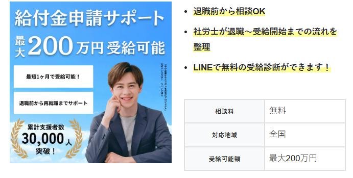 退職サポーターズ｜LINEで無料の受給診断・給付金申請サポート